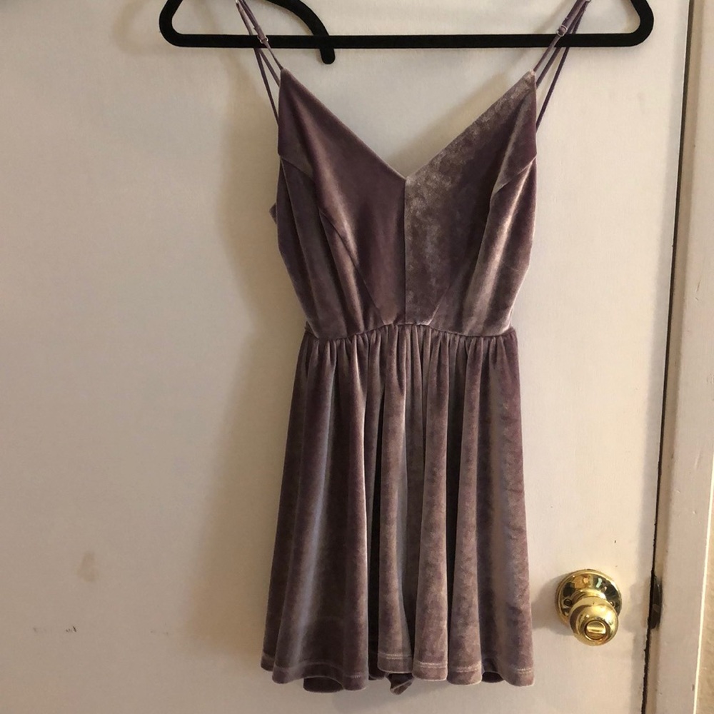 Velvet romper urban outfitters